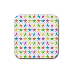 Star Pattern Design Decoration Rubber Coaster (Square) 