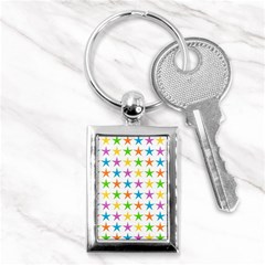 Star Pattern Design Decoration Key Chain (Rectangle)