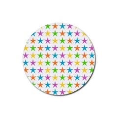 Star Pattern Design Decoration Rubber Coaster (Round) 