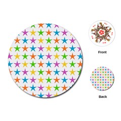 Star Pattern Design Decoration Playing Cards (Round)