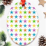 Star Pattern Design Decoration Oval Ornament (Two Sides) Front