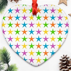 Star Pattern Design Decoration Heart Ornament (Two Sides)