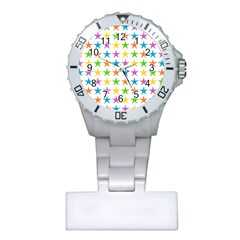 Star Pattern Design Decoration Plastic Nurses Watch by Sapixe