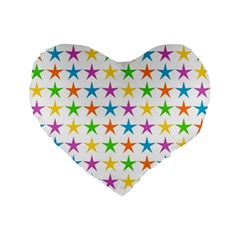 Star Pattern Design Decoration Standard 16  Premium Flano Heart Shape Cushions