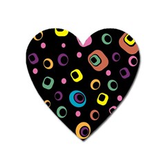 Abstract Background Retro Heart Magnet by Sapixe