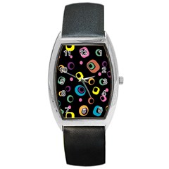 Abstract Background Retro Barrel Style Metal Watch by Sapixe