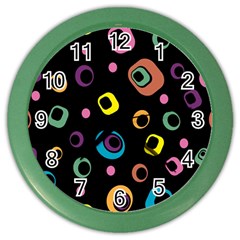 Abstract Background Retro Color Wall Clock by Sapixe