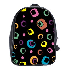 Abstract Background Retro School Bag (large)