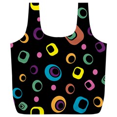 Abstract Background Retro Full Print Recycle Bag (xl)