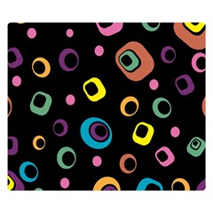 Abstract Background Retro Double Sided Flano Blanket (small)  by Sapixe