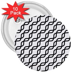 Diagonal Stripe Pattern 3  Buttons (10 Pack)  by Sapixe