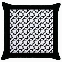 Diagonal Stripe Pattern Throw Pillow Case (black) by Sapixe