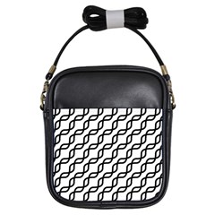 Diagonal Stripe Pattern Girls Sling Bag by Sapixe