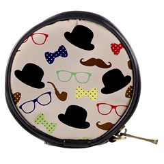 Moustache Hat Bowler Bowler Hat Mini Makeup Bag by Sapixe