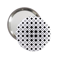 Square Diagonal Pattern Monochrome 2 25  Handbag Mirrors by Sapixe