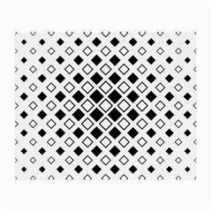 Square Diagonal Pattern Monochrome Small Glasses Cloth