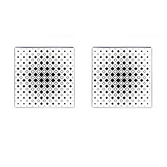 Square Diagonal Pattern Monochrome Cufflinks (square) by Sapixe