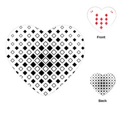 Square Diagonal Pattern Monochrome Playing Cards (heart) by Sapixe