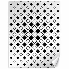 Square Diagonal Pattern Monochrome Canvas 18  X 24 