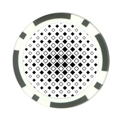 Square Diagonal Pattern Monochrome Poker Chip Card Guard by Sapixe