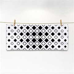 Square Diagonal Pattern Monochrome Hand Towel by Sapixe