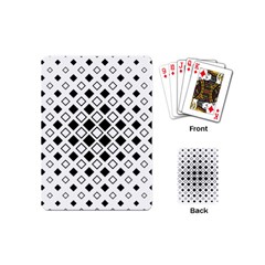 Square Diagonal Pattern Monochrome Playing Cards (mini) by Sapixe