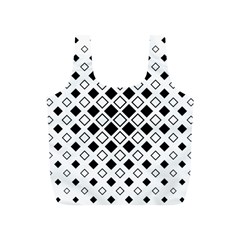 Square Diagonal Pattern Monochrome Full Print Recycle Bag (s) by Sapixe