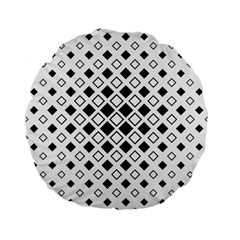 Square Diagonal Pattern Monochrome Standard 15  Premium Flano Round Cushions by Sapixe