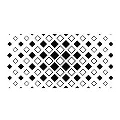 Square Diagonal Pattern Monochrome Satin Wrap