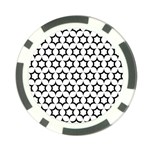 Pattern Star Repeating Black White Poker Chip Card Guard Front