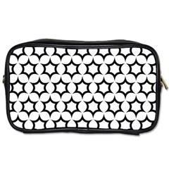 Pattern Star Repeating Black White Toiletries Bag (two Sides) by Sapixe