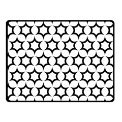 Pattern Star Repeating Black White Fleece Blanket (small)