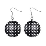 Ellipse Pattern Background Mini Button Earrings Front