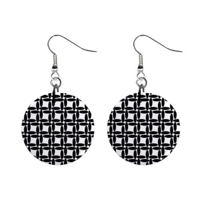 Ellipse Pattern Background Mini Button Earrings