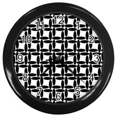 Ellipse Pattern Background Wall Clock (black) by Sapixe