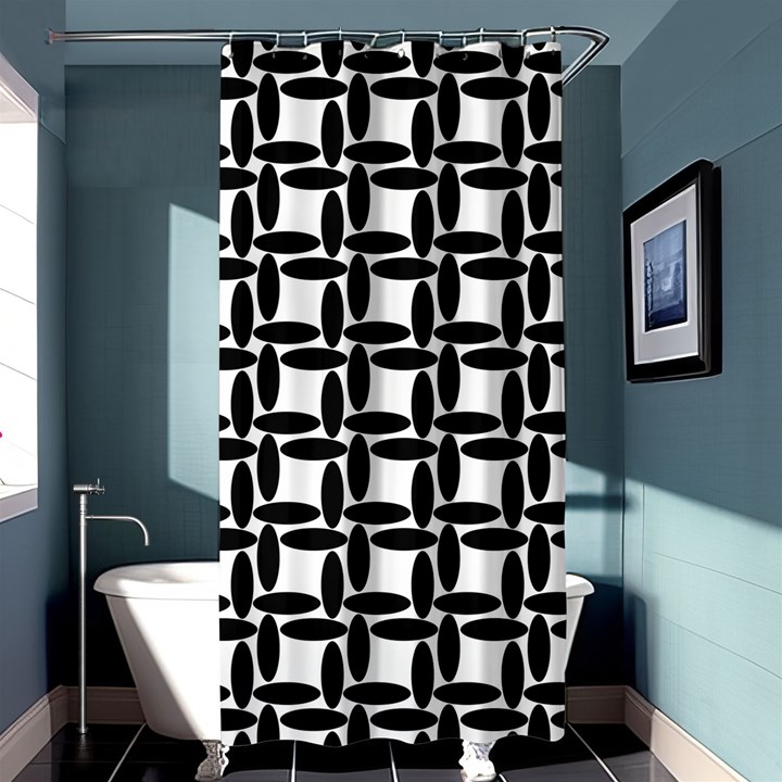 Ellipse Pattern Background Shower Curtain 36  x 72  (Stall) 