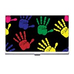 Handprints Hand Print Colourful Business Card Holder Front