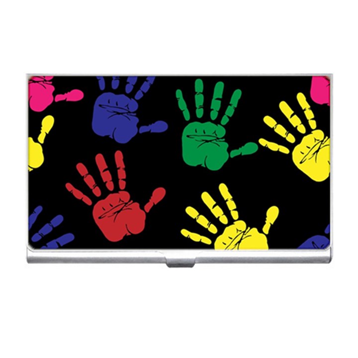 Handprints Hand Print Colourful Business Card Holder