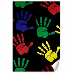 Handprints Hand Print Colourful Canvas 20  X 30  by Sapixe