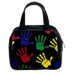 Handprints Hand Print Colourful Classic Handbag (two Sides) by Sapixe