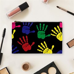 Handprints Hand Print Colourful Cosmetic Bag (medium) by Sapixe