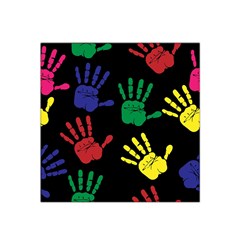 Handprints Hand Print Colourful Satin Bandana Scarf by Sapixe