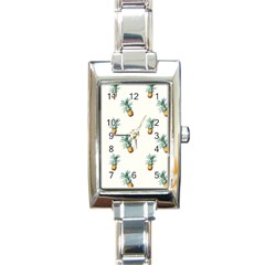 Pineapples pattern Rectangle Italian Charm Watch