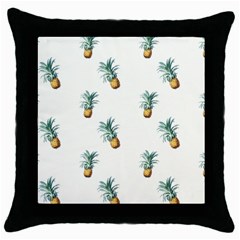 Pineapples pattern Throw Pillow Case (Black)