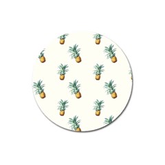 Pineapples pattern Magnet 3  (Round)