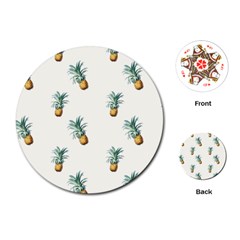 Pineapples pattern Playing Cards (Round)