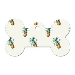 Pineapples pattern Dog Tag Bone (One Side)