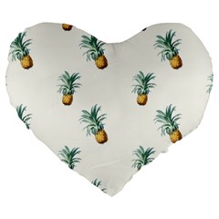 Pineapples pattern Large 19  Premium Heart Shape Cushions