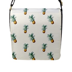 Pineapples pattern Flap Closure Messenger Bag (L)