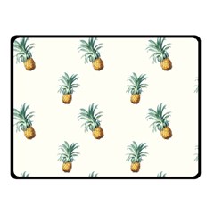 Pineapples pattern Double Sided Fleece Blanket (Small) 